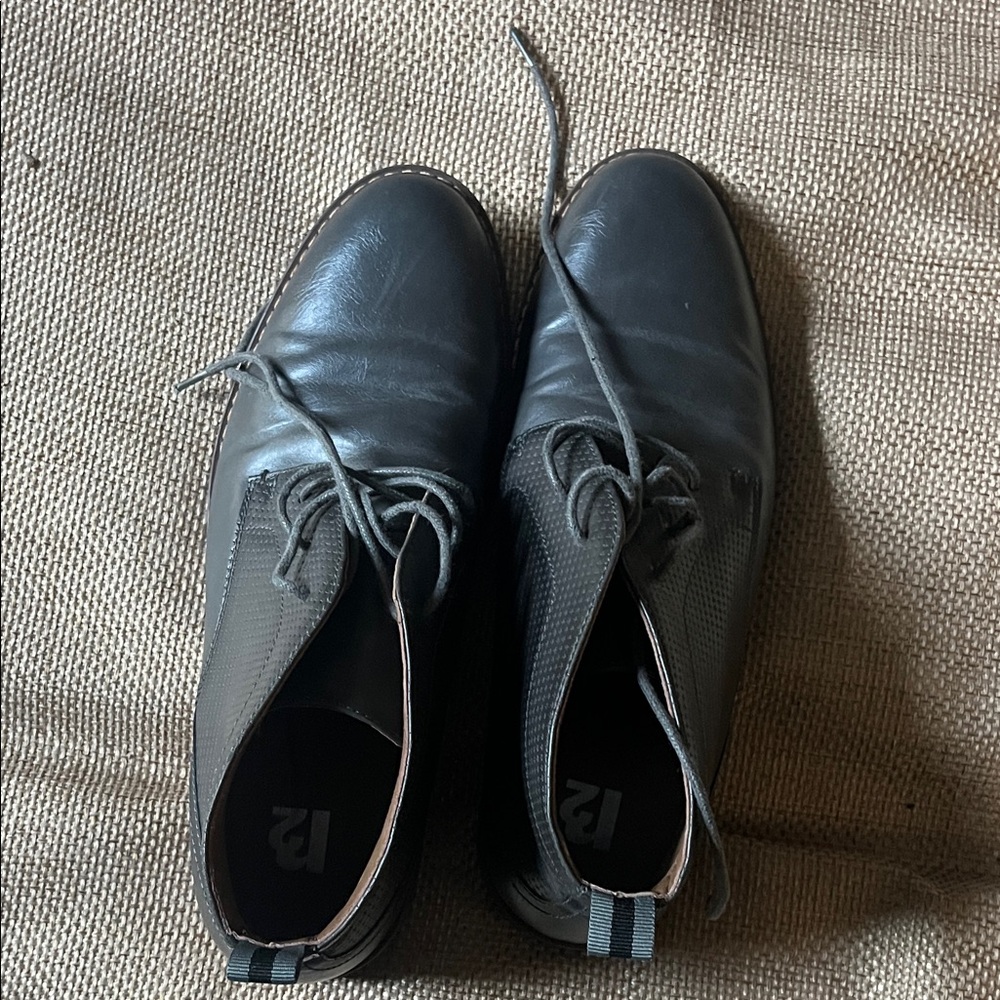Men's Gray Leather Shoes